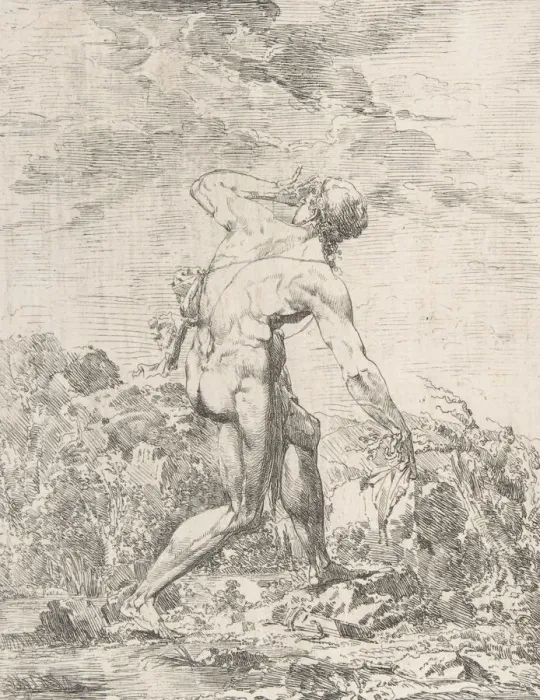 Framed Print : Milo of Croton. n. d. n. d Creator: Philippe Auguste Hennequin Framed Print : Milo of Croton. n. d. n. d Creator: Philippe Auguste Hennequin