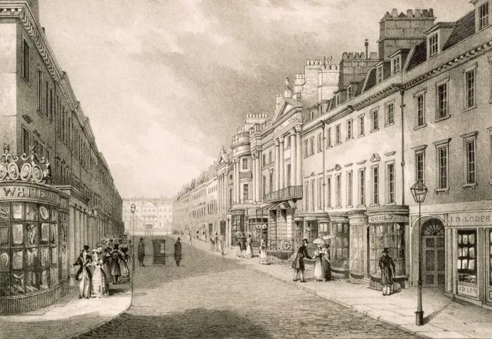 Framed Print : Milsom Street, c1883. Creator: R. Woodroffe (fl. 1835-1854) Framed Print : Milsom Street, c1883. Creator: R. Woodroffe (fl. 1835-1854)
