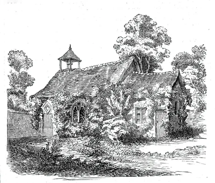 Framed Print : Milston Church, 1844. Creator: Unknown Framed Print : Milston Church, 1844. Creator: Unknown