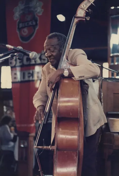 Framed Print : Milt Hinton, (Harlem Stampede), Edinburgh Jazz Festival, 1986. Creator: Brian Foskett Framed Print : Milt Hinton, (Harlem Stampede), Edinburgh Jazz Festival, 1986. Creator: Brian Foskett