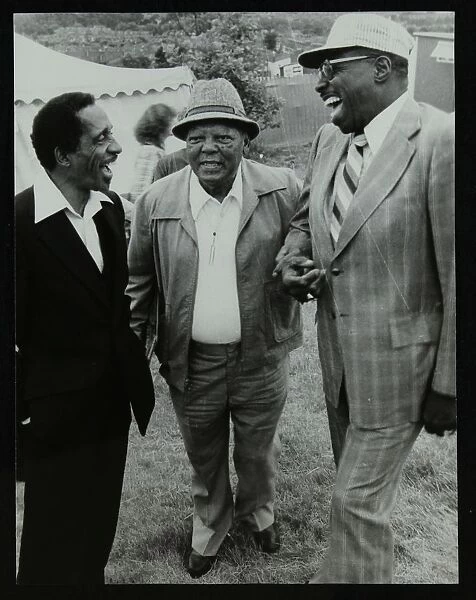 Milt Jackson, Budd Johnson and Major Holley at the Capital Radio Jazz Festival, London, 1979