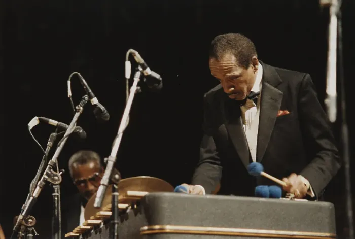 Framed Print : Milt Jackson and Connie Kay, Royal Festival Hall, London, 1989. Creator: Brian Foskett Framed Print : Milt Jackson and Connie Kay, Royal Festival Hall, London, 1989. Creator: Brian Foskett