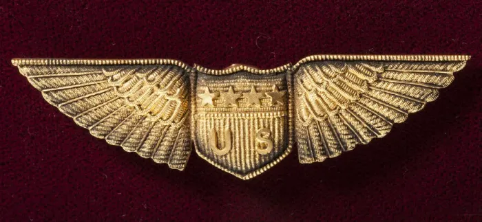 Framed Print : Miltary Aviator Badge, United States Army Air Service, ca. 1918-1926. Creator: Unknown Framed Print : Miltary Aviator Badge, United States Army Air Service, ca. 1918-1926. Creator: Unknown