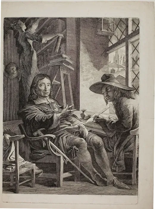 Framed Print : Milton Dictating to Ellwood the Quaker, 1804 / 05. Creator: James Barry Framed Print : Milton Dictating to Ellwood the Quaker, 1804 / 05. Creator: James Barry