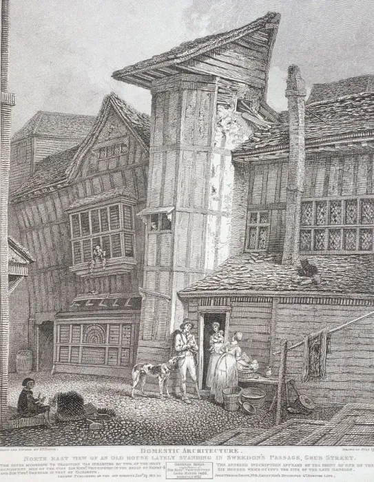 Framed Print : Milton Street, London, 1791. Artist: John Thomas Smith Framed Print : Milton Street, London, 1791. Artist: John Thomas Smith