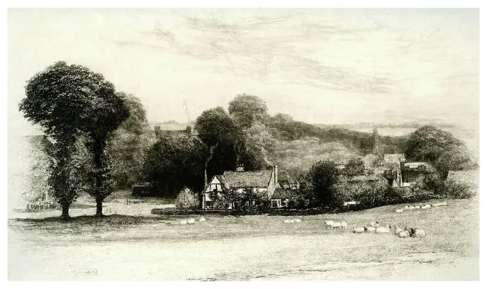 Framed Print : Miltons cottage, Chalfont St Giles, Buckinghamshire, 1895 Framed Print : Miltons cottage, Chalfont St Giles, Buckinghamshire, 1895