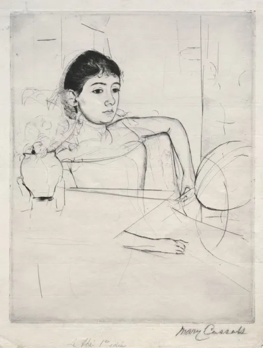 Framed Print : Mimi as a Brunette, 1889. Creator: Mary Cassatt (American, 1844-1926) Framed Print : Mimi as a Brunette, 1889. Creator: Mary Cassatt (American, 1844-1926)