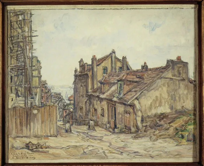 Framed Print : Mimi Pinson's house in Montmartre, 1923. Creator: Germain David-Nillet Framed Print : Mimi Pinson's house in Montmartre, 1923. Creator: Germain David-Nillet