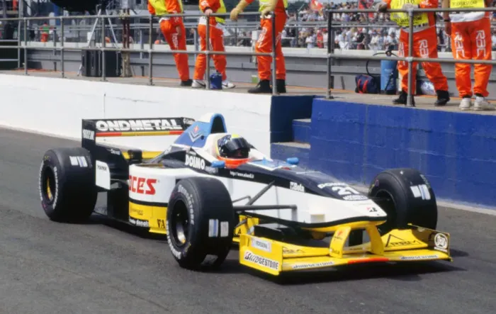 Framed Print : Minardi M197, J. Trulli, 1997 British Grand Prix at Silverstone. Creator: Unknown Framed Print : Minardi M197, J. Trulli, 1997 British Grand Prix at Silverstone. Creator: Unknown