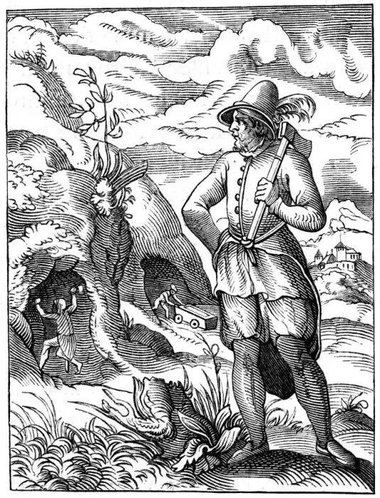 Framed Print : Miner, 16th century (1849). Artist: Jost Amman Framed Print : Miner, 16th century (1849). Artist: Jost Amman
