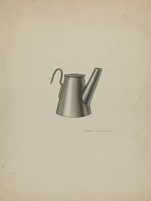 Framed Print : Miners Oil Lamp, 1935 / 1942. Creator: Rose Campbell-Gerke Framed Print : Miners Oil Lamp, 1935 / 1942. Creator: Rose Campbell-Gerke