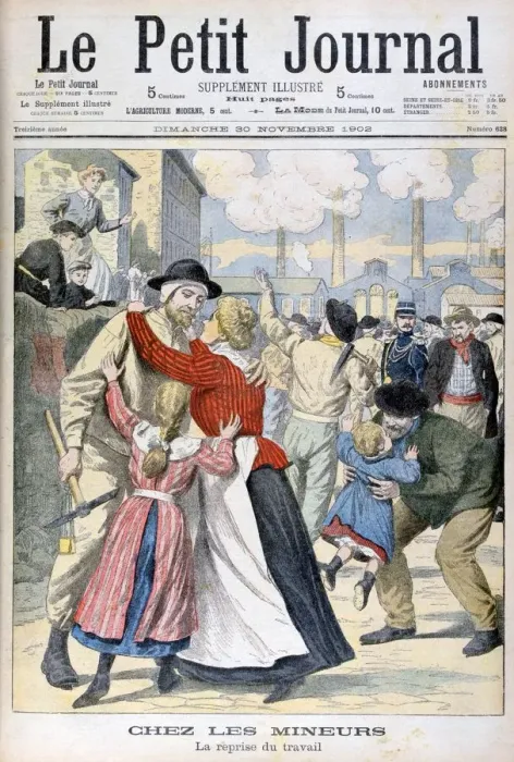 Framed Print : Among the miners, the resumption of work, 1902 Framed Print : Among the miners, the resumption of work, 1902