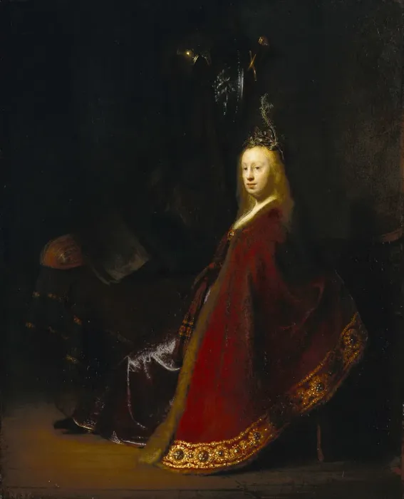 Framed Print : Minerva, 1631. Artist: Rembrandt van Rhijn (1606-1669) Framed Print : Minerva, 1631. Artist: Rembrandt van Rhijn (1606-1669)