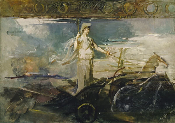 Minerva in a Chariot, ca. 1894. Creator: Abbott Handerson Thayer