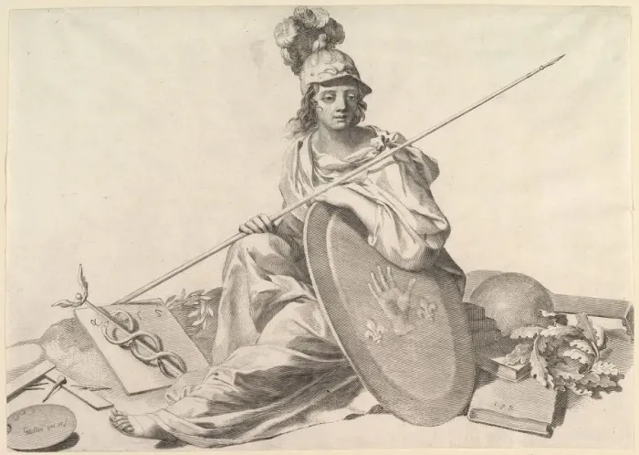 Framed Print : Minerva. Creator: Claude Mellan Framed Print : Minerva. Creator: Claude Mellan