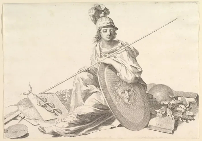 Framed Print : Minerva. Creator: Claude Mellan