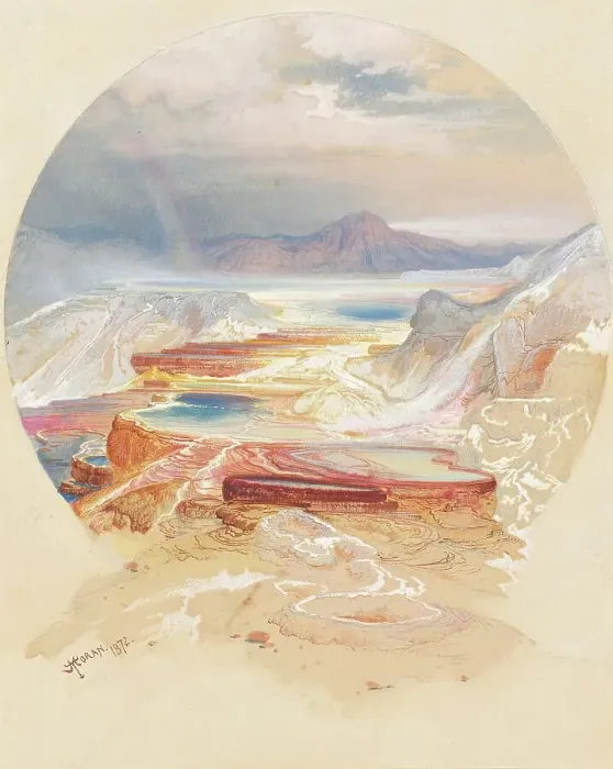 Framed Print : Minerva Terrace, Yellowstone, 1872. Creator: Thomas Moran Framed Print : Minerva Terrace, Yellowstone, 1872. Creator: Thomas Moran