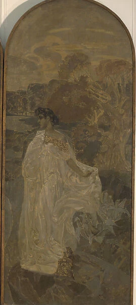Minerva (Triptych The Judgment of Paris), 1893. Artist: Vrubel, Mikhail Alexandrovich (1856-1910)