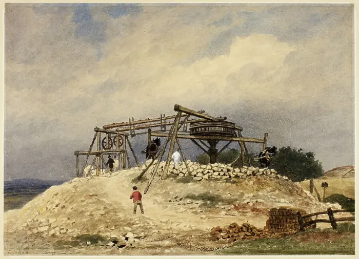 Framed Print : Top of Mineshaft, c. 1815. Creator: Frederick Nash
