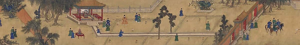 The Ming Emperor Xuande playing chuiwan