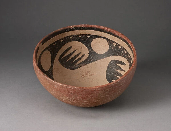 Miniature Bowl with Interior Bird-Wing Motif, A. D. 1250  /  1400. Creator: Unknown