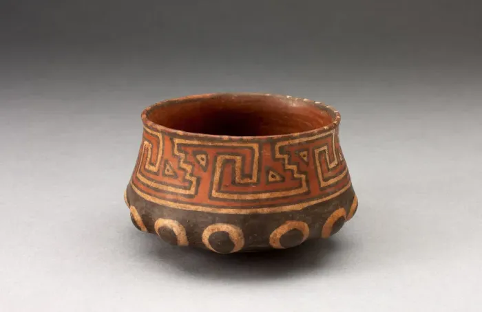 Framed Print : Miniature Bowl with Shaped Base and Geometric Motifs, A. D. 1450 / 1532. Creator: Unknown Framed Print : Miniature Bowl with Shaped Base and Geometric Motifs, A. D. 1450 / 1532. Creator: Unknown