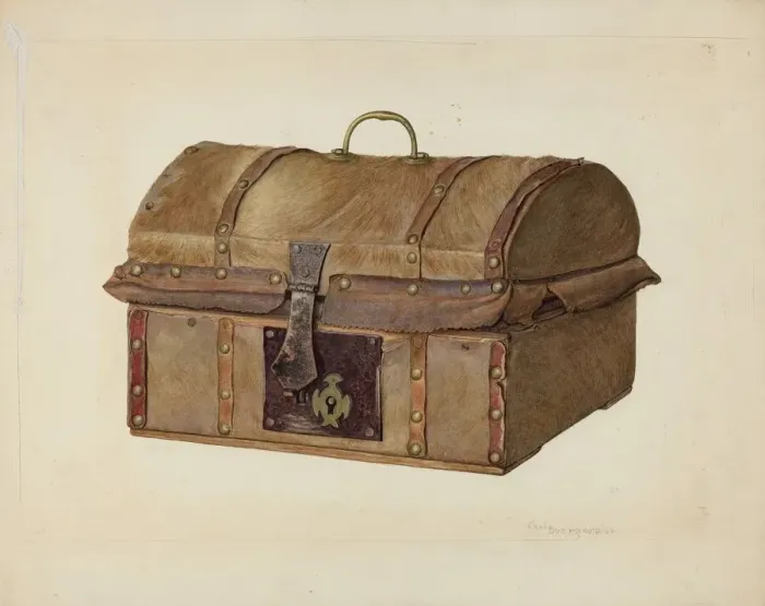 Framed Print : Miniature Chest, 1939. Creator: Carl Buergerniss Framed Print : Miniature Chest, 1939. Creator: Carl Buergerniss