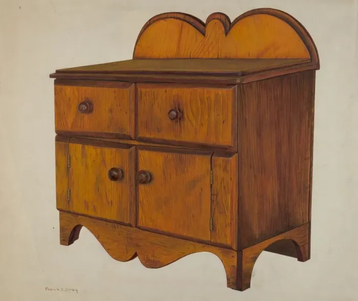 Framed Print : Miniature Chest, c. 1940. Creator: Frank Gray Framed Print : Miniature Chest, c. 1940. Creator: Frank Gray