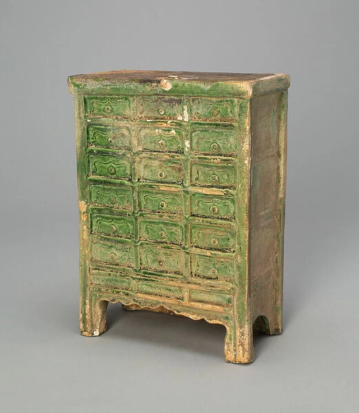 Miniature Chest with Drawers (Mingqi), Ming dynasty (1368-1644). Creator: Unknown
