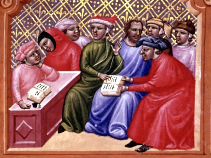 Framed Print : Miniature in Codex Justinian Institutiones Feodorum et Alia, illuminated manuscript, c Framed Print : Miniature in Codex Justinian Institutiones Feodorum et Alia, illuminated manuscript, c