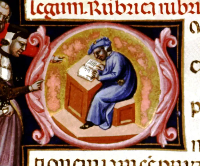Framed Print : Miniature in Codex Justinian Institutiones Feudorum et Alia, illuminated manuscript, c Framed Print : Miniature in Codex Justinian Institutiones Feudorum et Alia, illuminated manuscript, c
