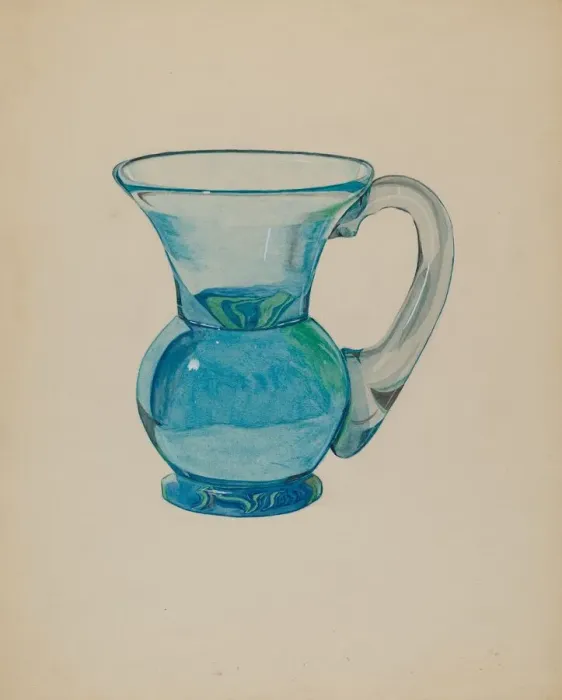 Framed Print : Miniature Cup (Blue), c. 1937. Creator: Dorothy Posten Framed Print : Miniature Cup (Blue), c. 1937. Creator: Dorothy Posten