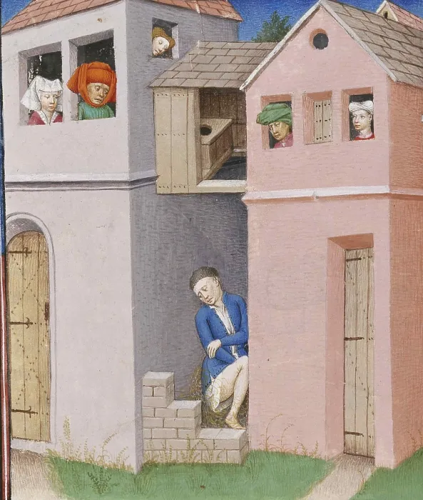 Framed Print : Miniature from Decameron by Giovanni Boccaccio, 15th century. Creator: Anonymous master Framed Print : Miniature from Decameron by Giovanni Boccaccio, 15th century. Creator: Anonymous master