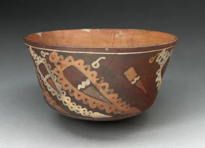 Framed Print : Miniature Flared Bowl Depicting Abstract Peppers with Decorative Motifs, 180 B. C. / A. D Framed Print : Miniature Flared Bowl Depicting Abstract Peppers with Decorative Motifs, 180 B. C. / A. D