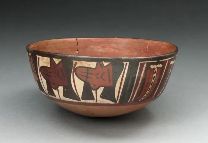 Framed Print : MIniature Flared Bowl Depicting Trophy Heads and Abstract Peppers, 180 B. C. / A. D. 500 Framed Print : MIniature Flared Bowl Depicting Trophy Heads and Abstract Peppers, 180 B. C. / A. D. 500