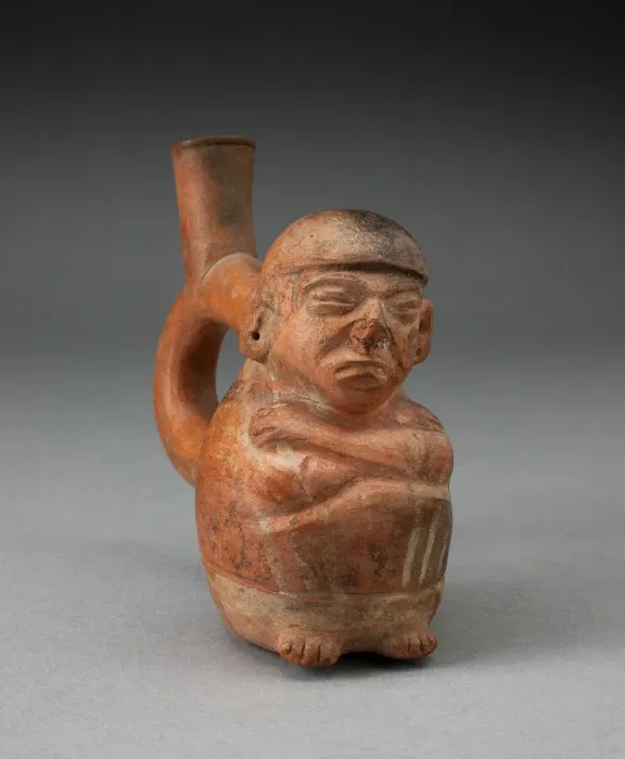 Framed Print : Miniature Handle Spout Vessel in Form of a Seated Man, 100 B. C. / A. D. 500 Framed Print : Miniature Handle Spout Vessel in Form of a Seated Man, 100 B. C. / A. D. 500