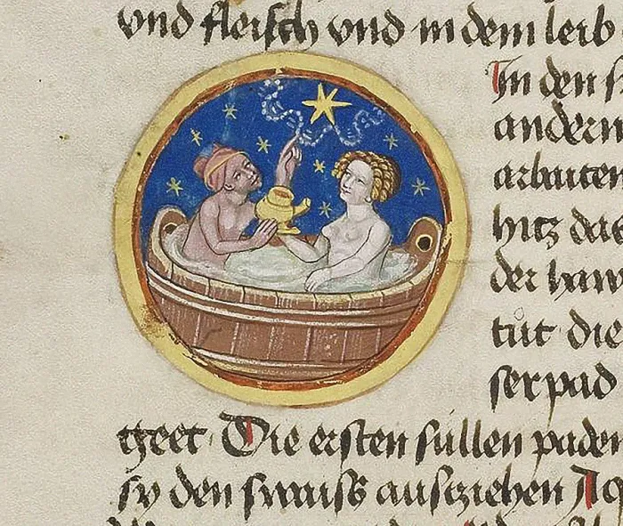 Framed Print : Miniature from Iatromathematisches Hausbuch, Gebete und Betrachtungen, Between 1477 and 1496. Creator: Anonymous master Framed Print : Miniature from Iatromathematisches Hausbuch, Gebete und Betrachtungen, Between 1477 and 1496. Creator: Anonymous master
