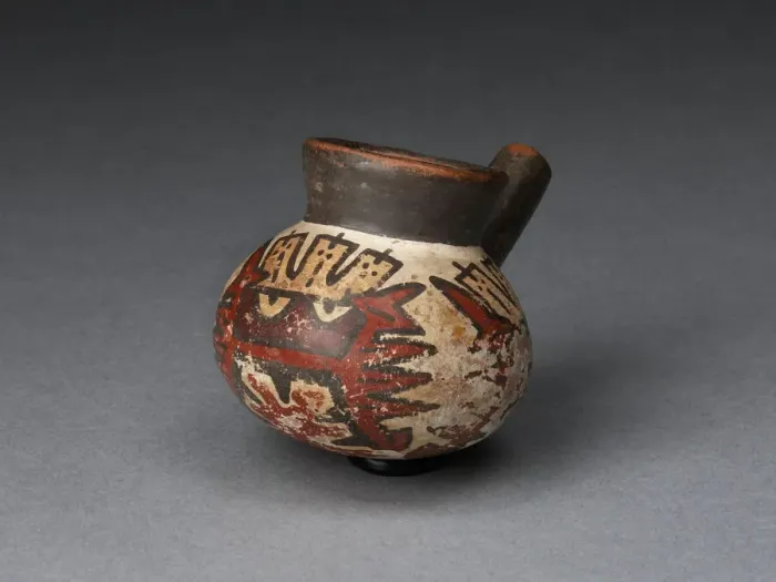 Framed Print : Miniature Jar with a Single Spout Depicting an Abstract Figure, 180 B. C. / A. D. 500 Framed Print : Miniature Jar with a Single Spout Depicting an Abstract Figure, 180 B. C. / A. D. 500