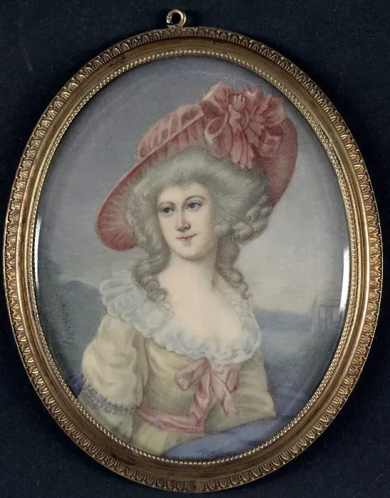 Framed Print : Miniature painting, Late 1780s. Creator: A Shelley Framed Print : Miniature painting, Late 1780s. Creator: A Shelley