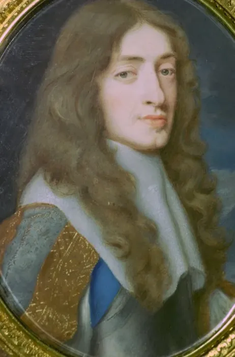 Framed Print : Miniature portrait of King James II of England as the Duke of York. Artist: Samuel Cooper Framed Print : Miniature portrait of King James II of England as the Duke of York. Artist: Samuel Cooper
