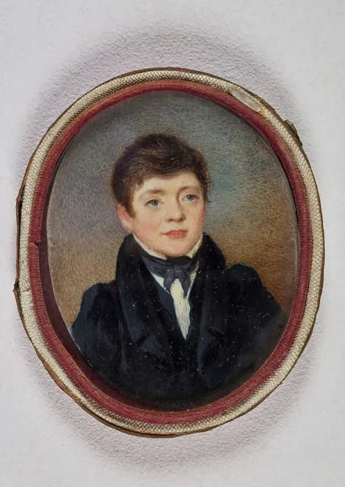 Framed Print : Miniature portrait of William Hooper, 1800-1899. Creator: Unknown Framed Print : Miniature portrait of William Hooper, 1800-1899. Creator: Unknown