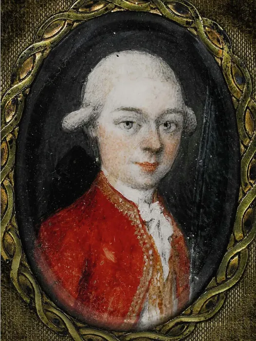 Framed Print : Miniature portrait of Wolfgang Amadeus Mozart (1756-1791), 1777. Artist: Anonymous Framed Print : Miniature portrait of Wolfgang Amadeus Mozart (1756-1791), 1777. Artist: Anonymous