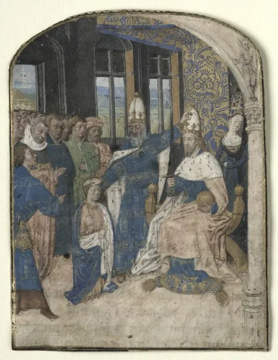 Framed Print : Miniature from a Speculum Historiale: Claudius Designates Nero as His Successor, 1447-60 Framed Print : Miniature from a Speculum Historiale: Claudius Designates Nero as His Successor, 1447-60
