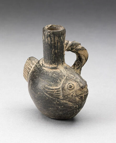 Miniature Spout Vessel in the Form of a Fish with a Rope-shaped Handle, A. D. 1000  /  1400