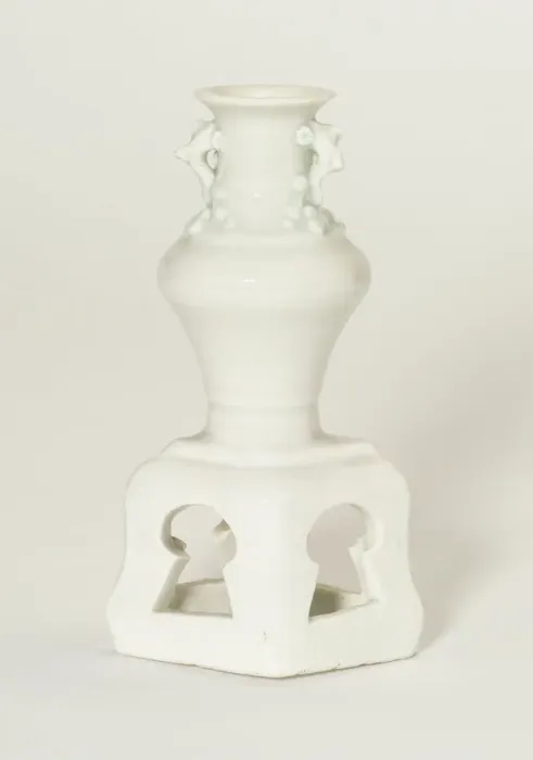 Framed Print : Miniature Vase on Stand, Yuan (1279-1368) or Ming dynasty (1368-1644), 14th / 17th century. Creator: Unknown Framed Print : Miniature Vase on Stand, Yuan (1279-1368) or Ming dynasty (1368-1644), 14th / 17th century. Creator: Unknown