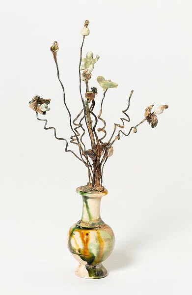 Miniature Vase with Wire Strands and Variegated Materials, Tang dynasty (618-907)