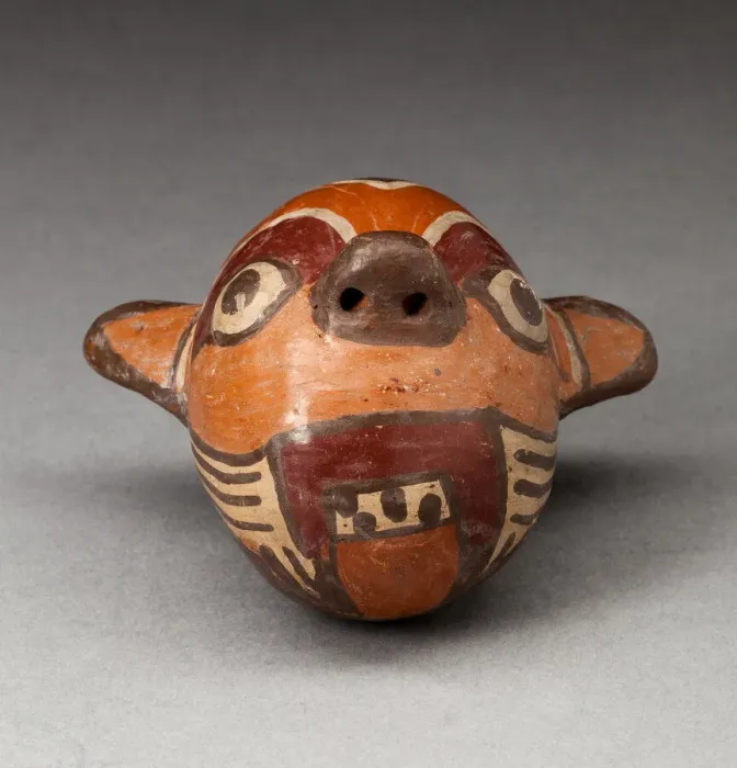 Framed Print : Miniature Vessel in the Form of a Feline Head, 180 B. C. / A. D. 500. Creator: Unknown Framed Print : Miniature Vessel in the Form of a Feline Head, 180 B. C. / A. D. 500. Creator: Unknown