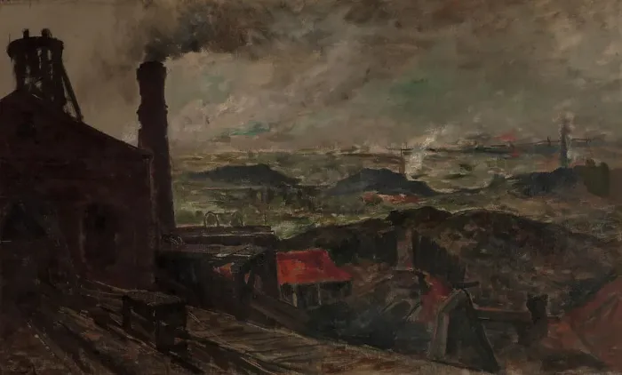 Framed Print : Mining Area, c1860-1900. Creator: Constantin Emile Meunier Framed Print : Mining Area, c1860-1900. Creator: Constantin Emile Meunier