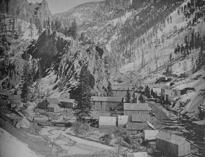 Framed Print : Mining Camp, Nevada, c1897. Creator: Unknown Framed Print : Mining Camp, Nevada, c1897. Creator: Unknown
