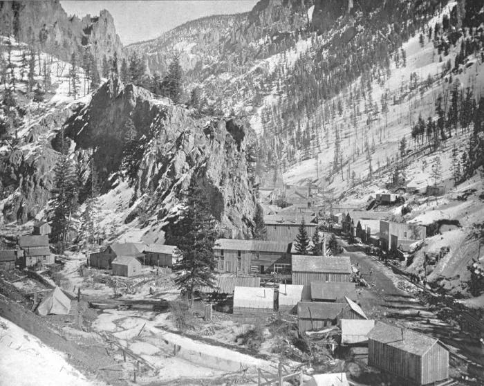 Framed Print : Mining Camp, Nevada, USA, c1900. Creator: Unknown Framed Print : Mining Camp, Nevada, USA, c1900. Creator: Unknown